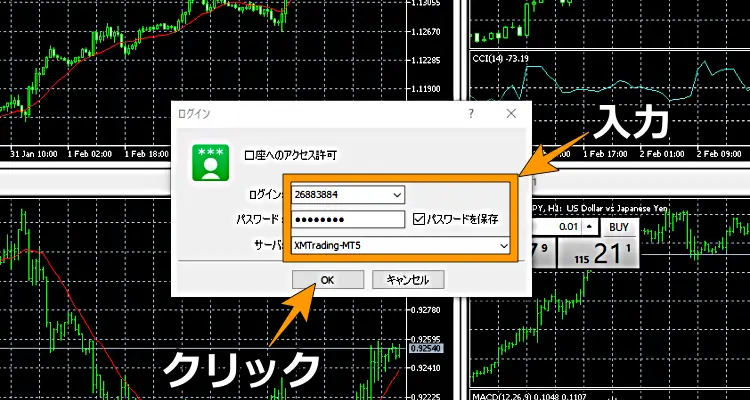 ログイン情報入力