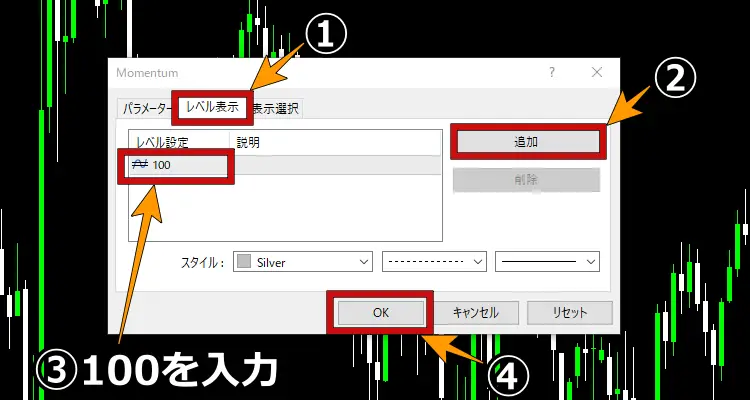 モメンタム設定2