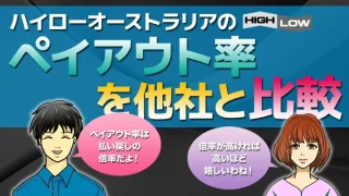 ハイローオーストラリアのペイアウト率は他の業者よりも高い！徹底比較してみた